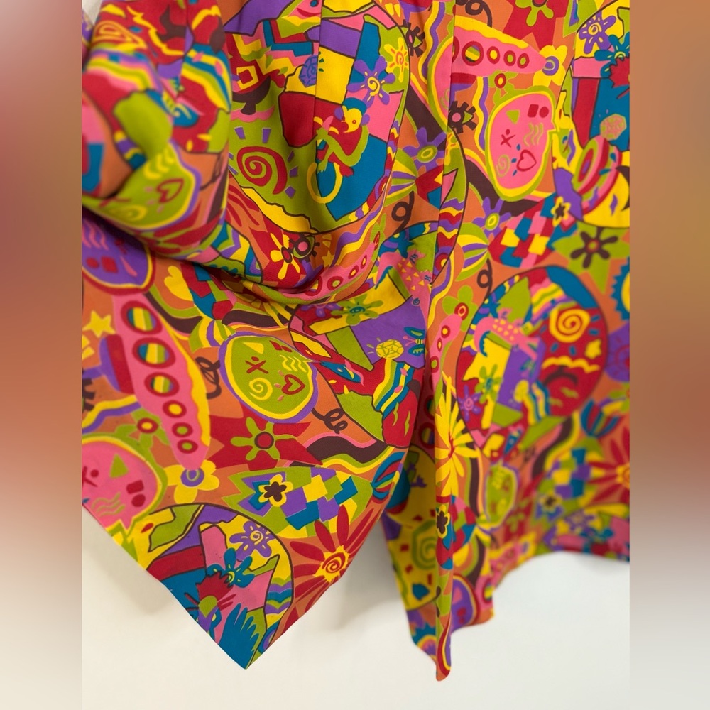 Bermuda shorts boho eclectic colorful retro 80s SZ 24” waist - Picture 3 of 9